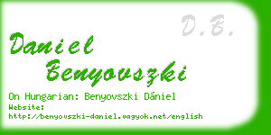 daniel benyovszki business card